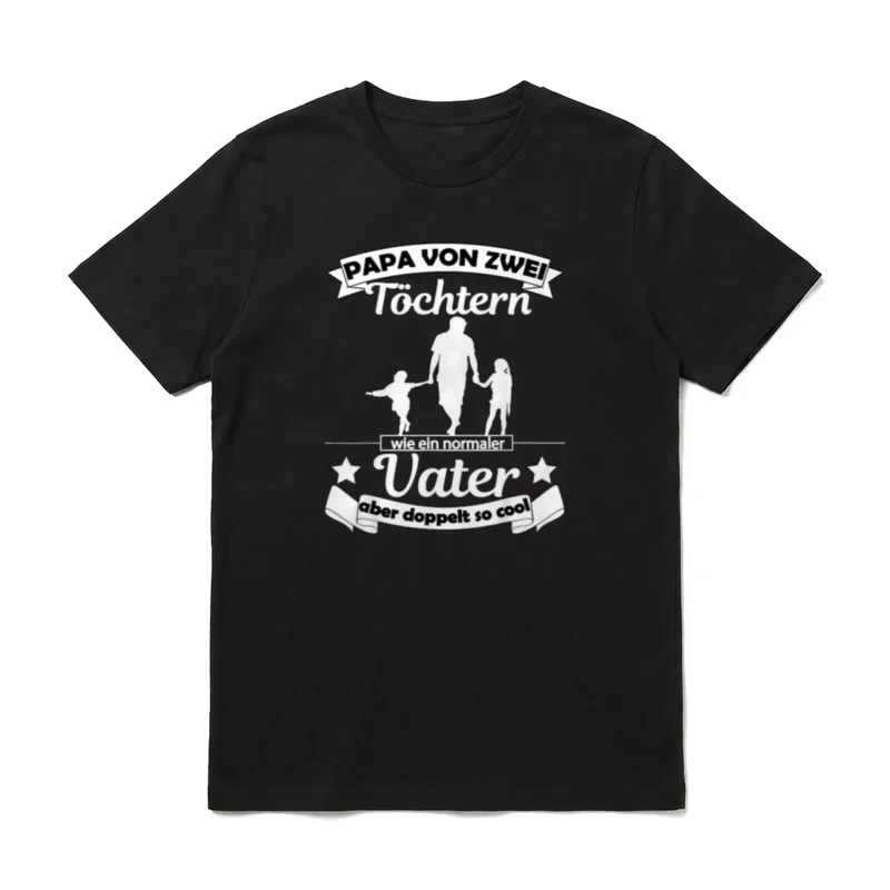 Vater von 2 Töchtern T-Shirt – Klassisches T-Shirt in Schwarz