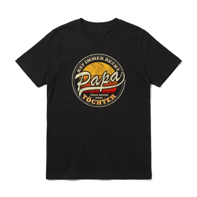 Vatertag Vater Töchter Lustig T-Shirt – Klassisches T-Shirt in Schwarz
