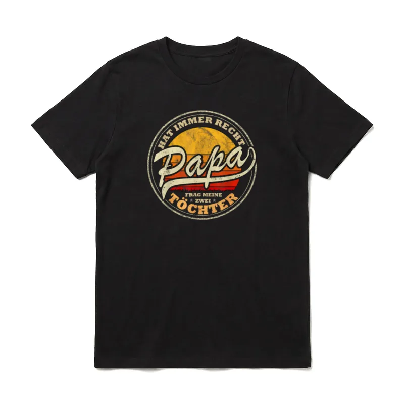 Vatertag Vater Töchter Lustig T-Shirt – Klassisches T-Shirt in Schwarz