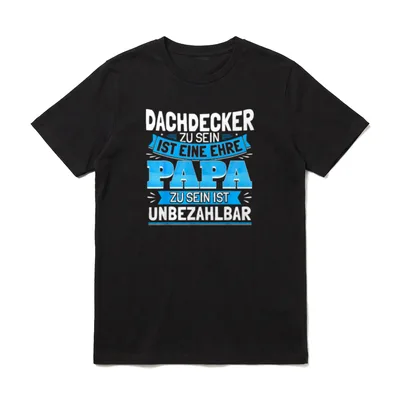 Dachdecker Papa Vati Sohn T-Shirt – Klassisches T-Shirt in Schwarz