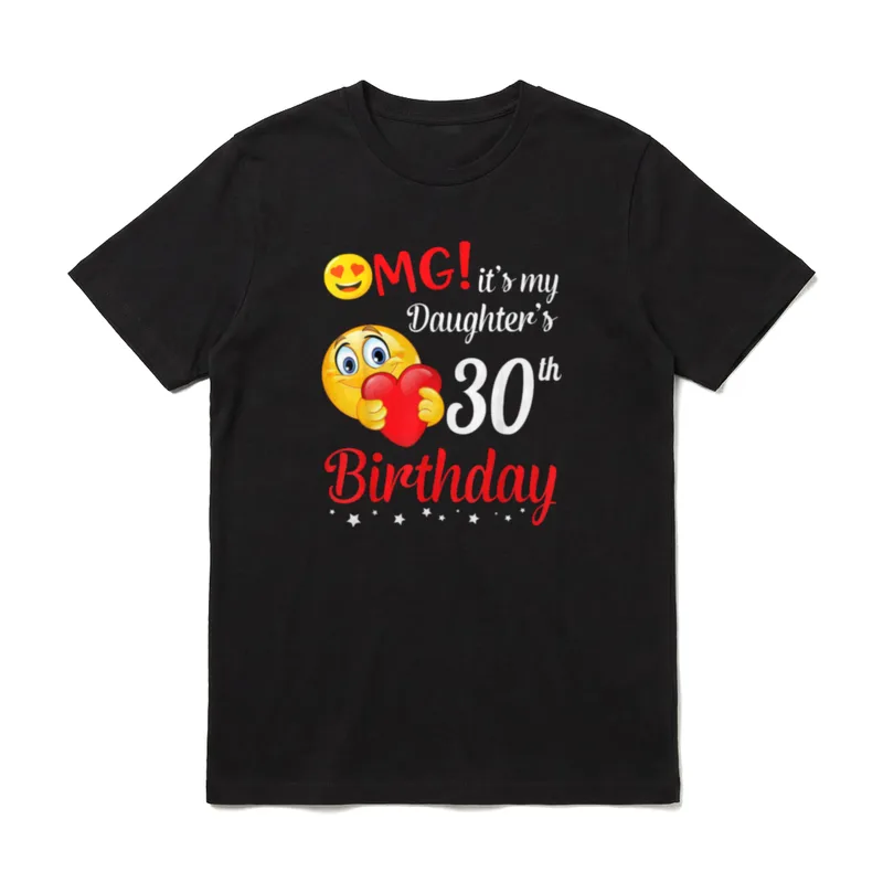 T-Shirt 30 Geburtstag – Herz-Emoji, verliebter Smiley und Schriftzug zum 30. Geburtstag – Klassisches T-Shirt in Schwarz