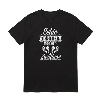 Echte Männer machen Zwillinge T-Shirt – Klassisches T-Shirt in Schwarz
