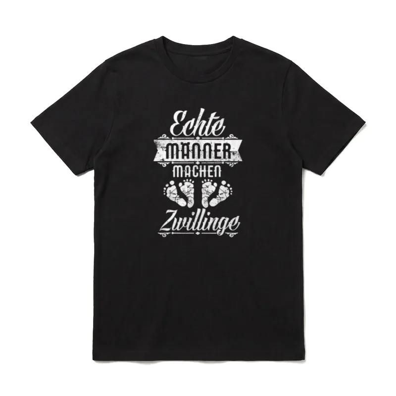 Echte Männer machen Zwillinge T-Shirt – Klassisches T-Shirt in Schwarz