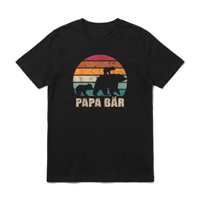 Papa Bär 2 Vatertag T-Shirt – Klassisches T-Shirt in Schwarz