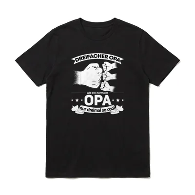 Dreifacher Opa 3 Enkelkinder T-Shirt – Klassisches T-Shirt in Schwarz