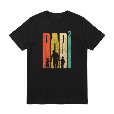 Dad hoch 2 Vater T-Shirt – Klassisches T-Shirt in Schwarz