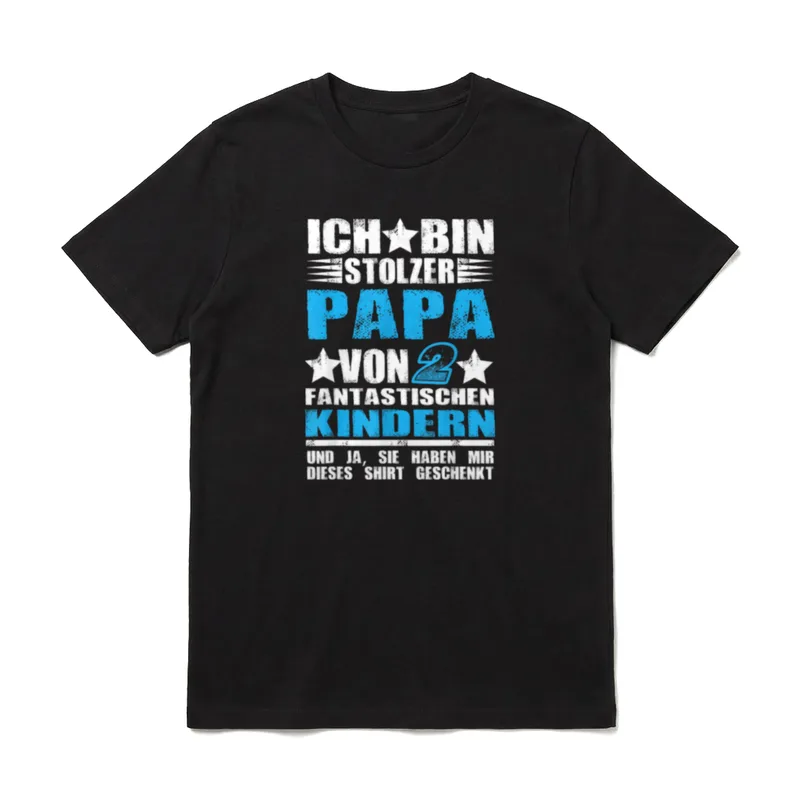 Ich bin Stolzer Papa Papa von Zwillingen & mehr T-Shirt – Klassisches T-Shirt in Schwarz