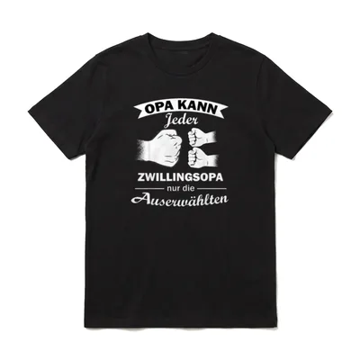 Opa von Zwillingen Nachwuchs T-Shirt – Klassisches T-Shirt in Schwarz