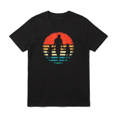 Zweifacher Papa Hoch 2 T-Shirt – Klassisches T-Shirt in Schwarz