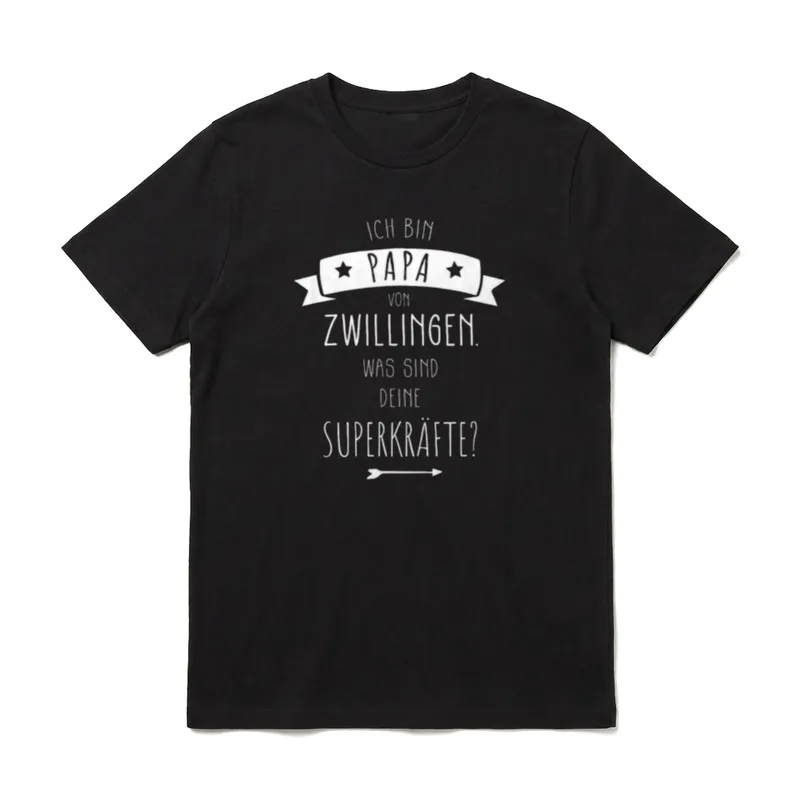 Stolzer Papa von Zwillingen T-Shirt – Klassisches T-Shirt in Schwarz