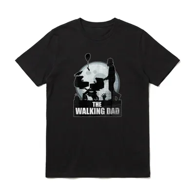 THE WALKING DAD VATER Papa von Zwillingen & mehr T-Shirt – Klassisches T-Shirt in Schwarz