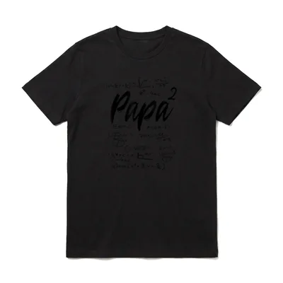 werdender Vater zweifacher Papa T-Shirt – Klassisches T-Shirt in Schwarz