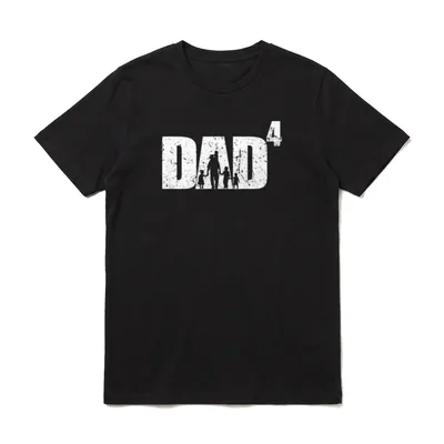 Dad hoch 4 stolzer Vater T-Shirt – Klassisches T-Shirt in Schwarz