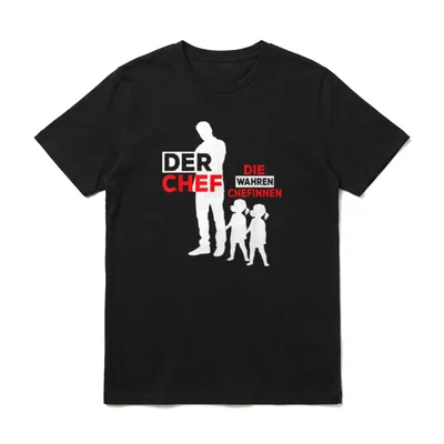 Zwillingspapa Der Chef Zwillinge T-Shirt – Klassisches T-Shirt in Schwarz
