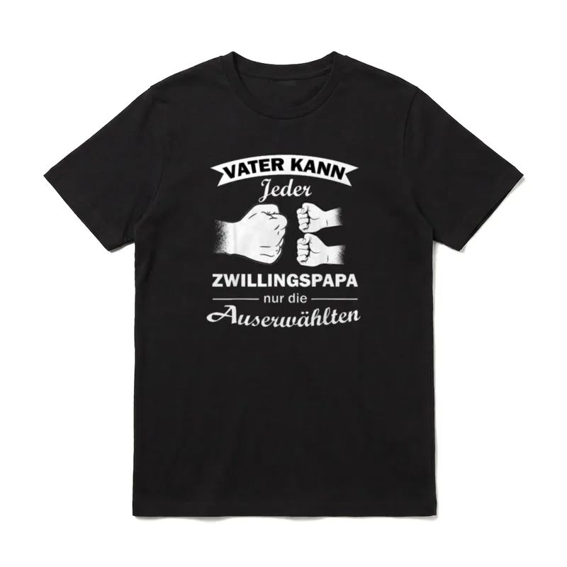 Zwillingspapa Twin Dad Vater T-Shirt – Klassisches T-Shirt in Schwarz