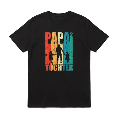 Papa Hoch 2 Dad T-Shirt – Klassisches T-Shirt in Schwarz