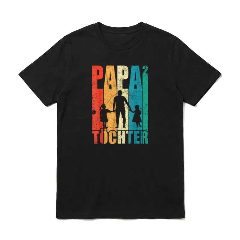 Papa Hoch 2 Dad T-Shirt – Klassisches T-Shirt in Schwarz