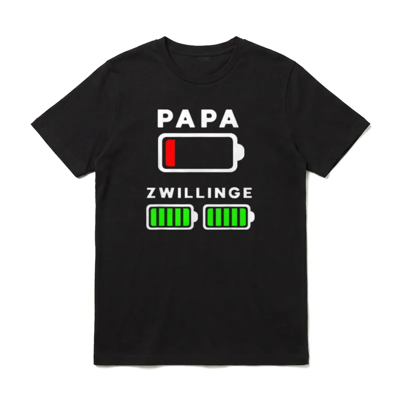 für den besten Vater Papa von Zwillingen & mehr T-Shirt – Klassisches T-Shirt in Schwarz