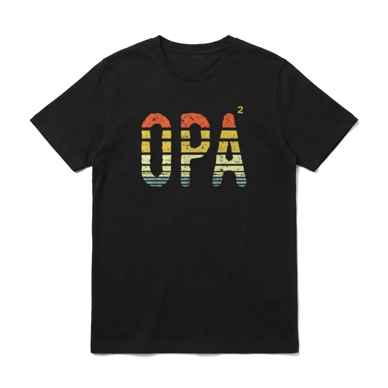 Opa hoch 2 zweifacher Papa von Zwillingen & mehr T-Shirt – Klassisches T-Shirt in Schwarz
