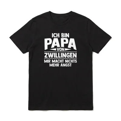 Vater Zwillingspapa Papa T-Shirt – Klassisches T-Shirt in Schwarz
