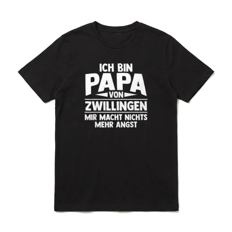 Vater Zwillingspapa Papa T-Shirt – Klassisches T-Shirt in Schwarz