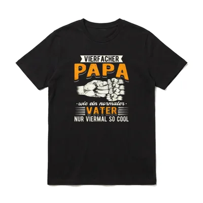 Vierfacher Papa Von 4 T-Shirt – Klassisches T-Shirt in Schwarz