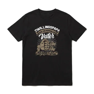 Doppelt So Cool Zwillingspapa T-Shirt – Klassisches T-Shirt in Schwarz