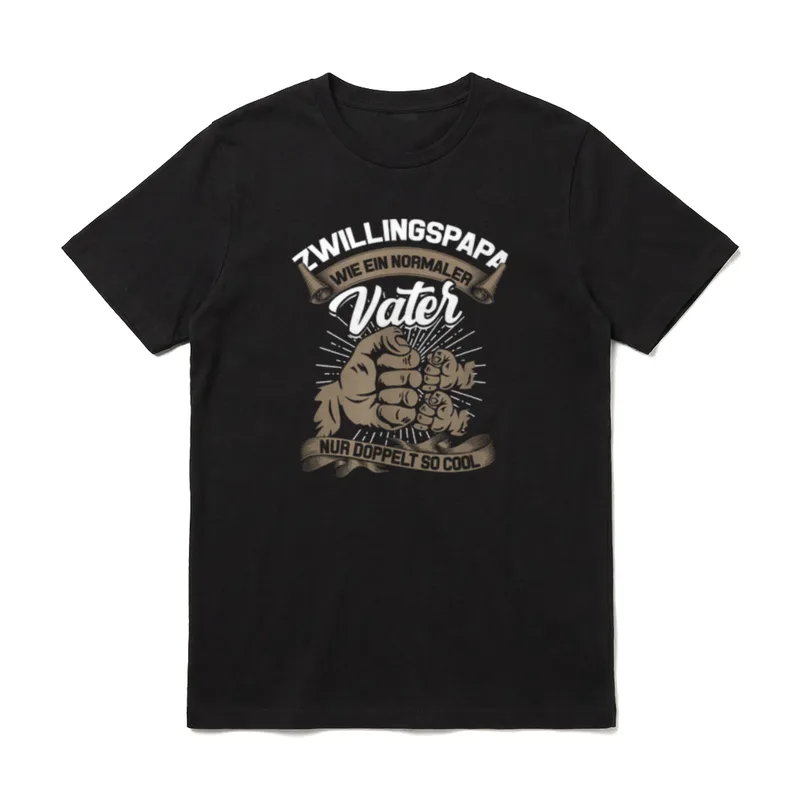 Doppelt So Cool Zwillingspapa T-Shirt – Klassisches T-Shirt in Schwarz