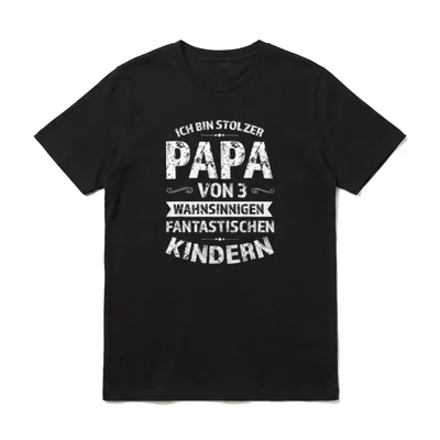 Ich bin stolzer Papa T-Shirt – Klassisches T-Shirt in Schwarz
