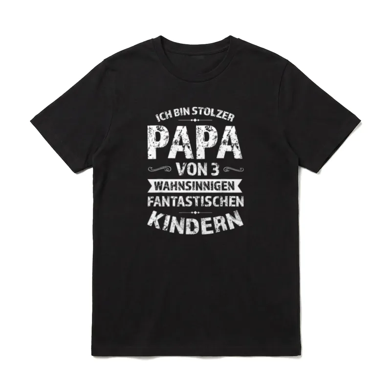 Ich bin stolzer Papa T-Shirt – Klassisches T-Shirt in Schwarz