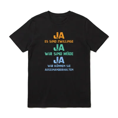 Mutter von Zwillingen Mama T-Shirt – Klassisches T-Shirt in Schwarz