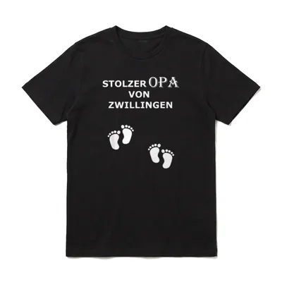 Stolzer Opa Zwillinge T T-Shirt – Klassisches T-Shirt in Schwarz