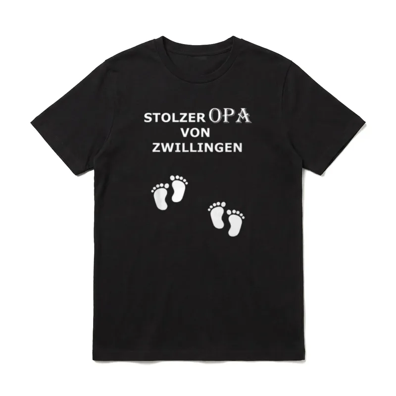 Stolzer Opa Zwillinge T T-Shirt – Klassisches T-Shirt in Schwarz