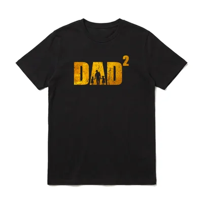 Dad hoch 2 zweifacher Papa von Zwillingen & mehr T-Shirt – Klassisches T-Shirt in Schwarz