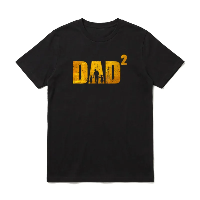 Dad hoch 2 zweifacher Papa von Zwillingen & mehr T-Shirt – Klassisches T-Shirt in Schwarz