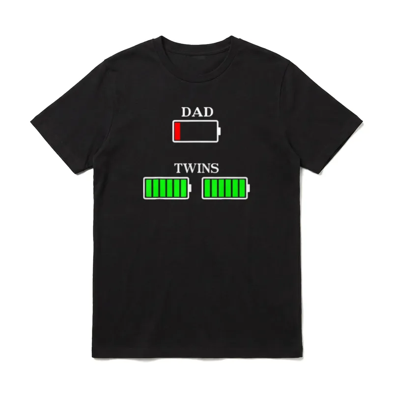 Papa von Zwillingen Akku T-Shirt – Klassisches T-Shirt in Schwarz