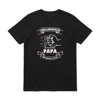 Papa von Zwillingen Twin T-Shirt – Klassisches T-Shirt in Schwarz