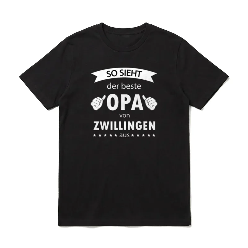So sieht der beste Papa von Zwillingen & mehr T-Shirt – Klassisches T-Shirt in Schwarz