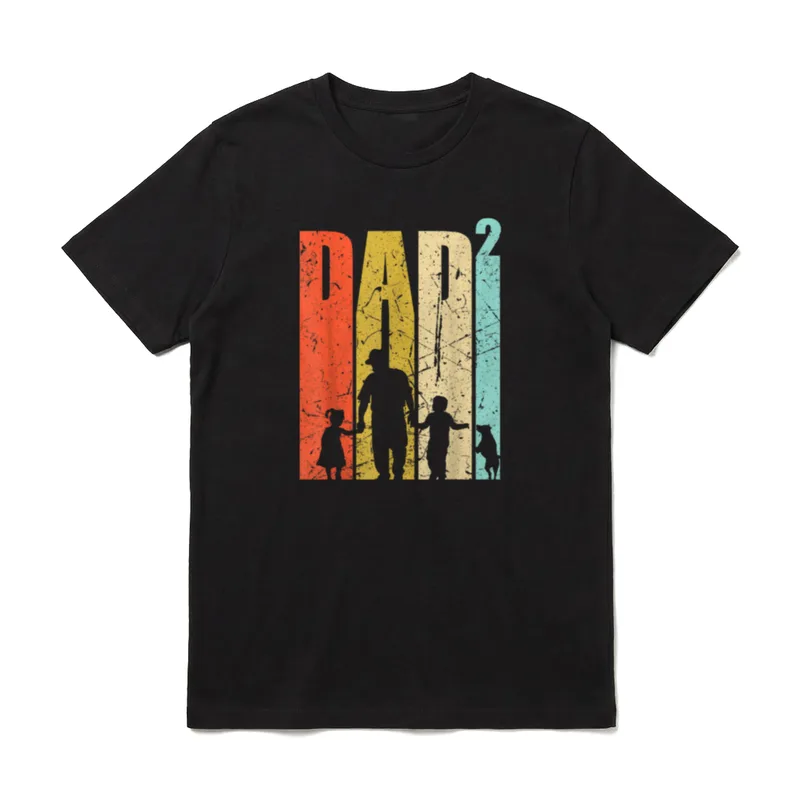 Dad hoch 2 Vater zweifacher T-Shirt – Klassisches T-Shirt in Schwarz