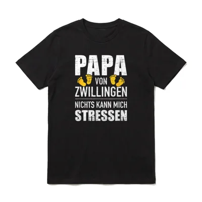 Papa von Zwillingen nichts T-Shirt – Klassisches T-Shirt in Schwarz