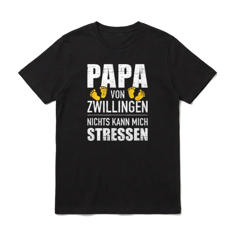 Papa von Zwillingen nichts T-Shirt – Klassisches T-Shirt in Schwarz