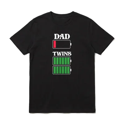 Papa Zwillinge Papa von Zwillingsvater T-Shirt – Klassisches T-Shirt in Schwarz