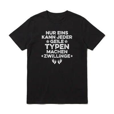 Lustiges Zwillingspapa Zwillinge Geburt T-Shirt – Klassisches T-Shirt in Schwarz