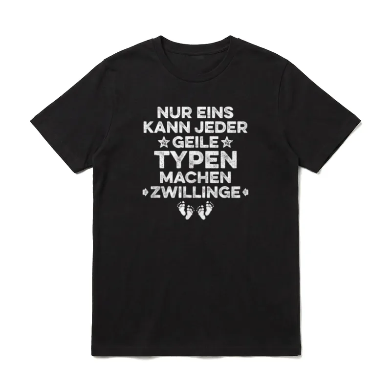 Lustiges Zwillingspapa Zwillinge Geburt T-Shirt – Klassisches T-Shirt in Schwarz