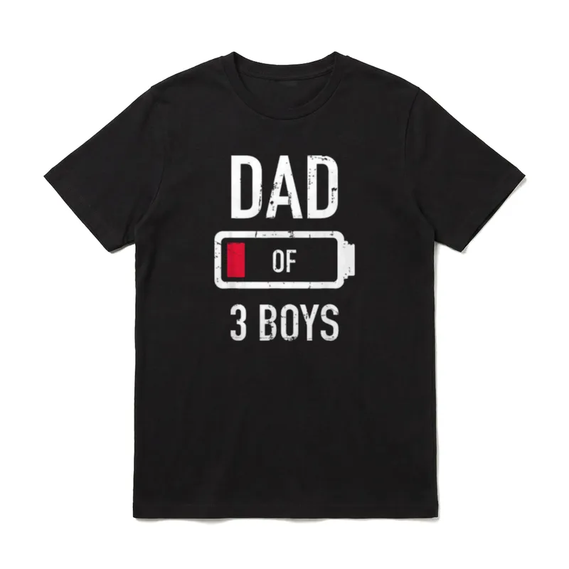 Papa von 3 Jungs T-Shirt – Klassisches T-Shirt in Schwarz