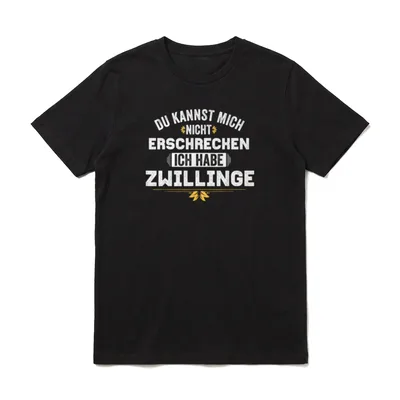Papa Mama Zwillinge I T-Shirt – Klassisches T-Shirt in Schwarz