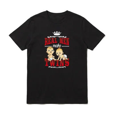 Echte Männer machen Zwillinge Papa T-Shirt – Klassisches T-Shirt in Schwarz