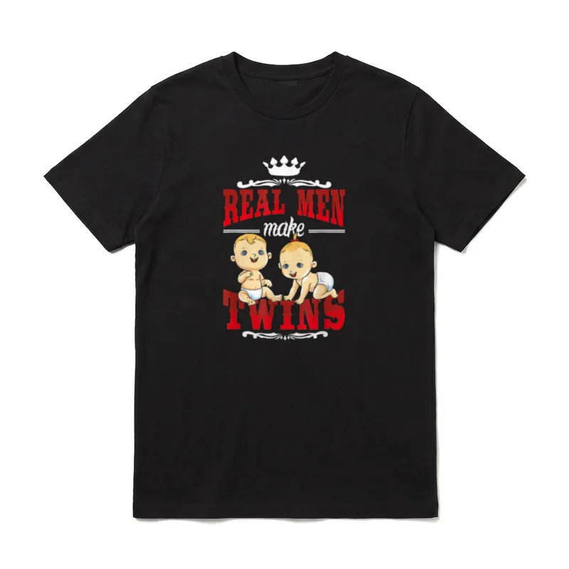 Echte Männer machen Zwillinge Papa T-Shirt – Klassisches T-Shirt in Schwarz