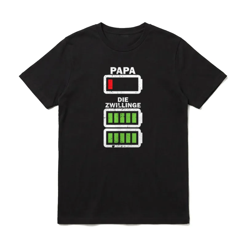 Lustiges Zwillingspapa Zwillinge Geburt T-Shirt – Klassisches T-Shirt in Schwarz