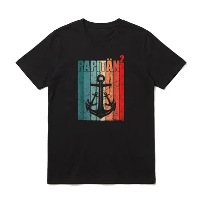 Papitän Kapitän Vater 2 T-Shirt – Klassisches T-Shirt in Schwarz